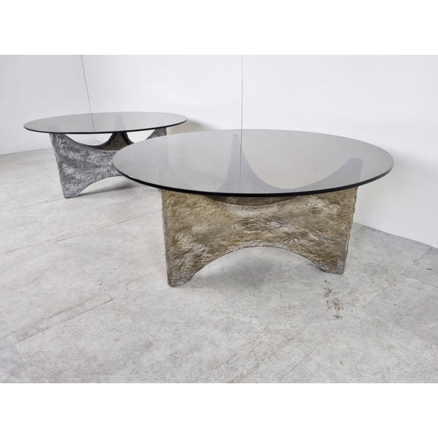 Metal Brutalist Coffee Tables, 1970s, Set of 2 For Sale - Image 7 of 11