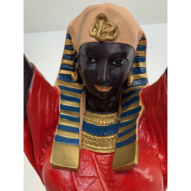 Egyptian Floor Lamp in Resin, 1980s For Sale - Image 13 of 18