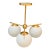 West Elm Sphere & Stem 3 Light Chandelier For Sale