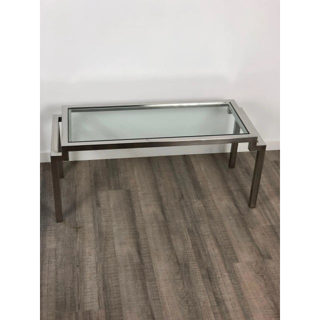 Modern Chrome & Glass Coffee Table, Italy, 1970s For Sale - Image 6 of 12