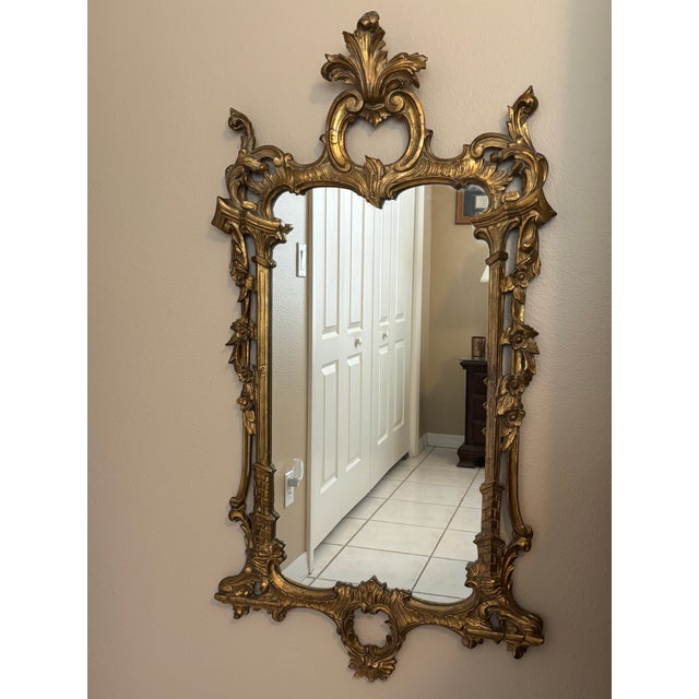 Antique Rococo Revival Gilt Composition Wall Mirror, Circa 1880 For Sale - Image 10 of 10
