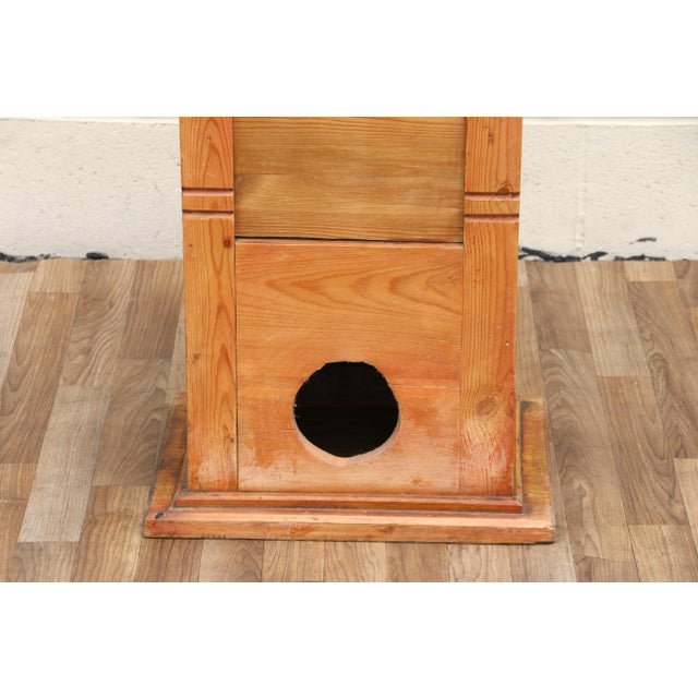 Antique Tall Standing Coffee Grinder | Cast Iron Wheel & Solid Pine Cabinet | Industrial Country Store Mill For Sale - Image 18 of 18