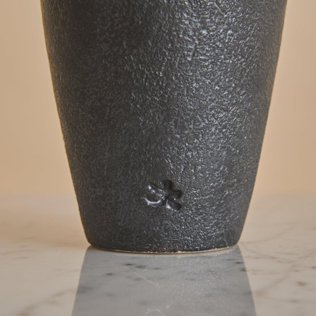 Black Contemporary French Ceramic Vase by André Bloch For Sale - Image 8 of 8