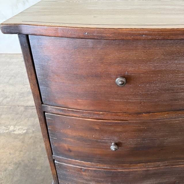Brown Vintage European Style Reclaimed Pine 3 Drawer Dresser For Sale - Image 8 of 9