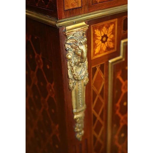 Mid 19th Century ​19th Century French Rosewood Inlaid Louis XVI Ladies Desk Bonheur Du Jour For Sale - Image 5 of 13