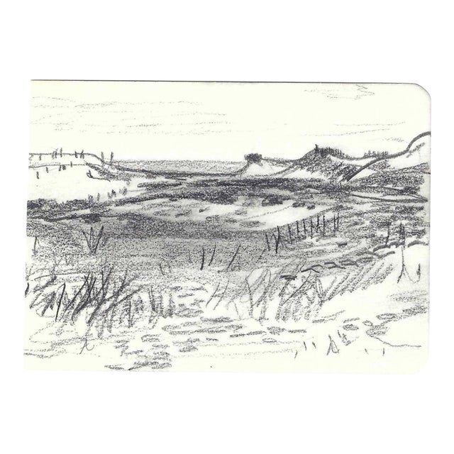 1967 Robert Angeloch Montauk Coastal Drawing For Sale