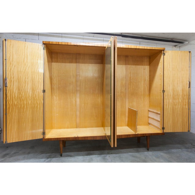 Scandinavian Wardrobe in Light Varnished Wood, 1960s For Sale - Image 17 of 18