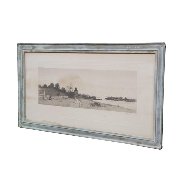 Victorian Antique 1894 John Octavius Anderson Signed Day’s Dying Glow Country Road Etching For Sale - Image 3 of 11