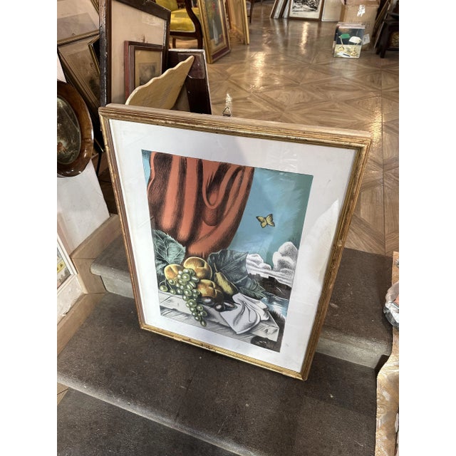 Gregorio Sciltian, Fruit, 1970, Color Lithograph, Framed, in Flawless conditions. Designed 1970 to 1979 This piece has an...