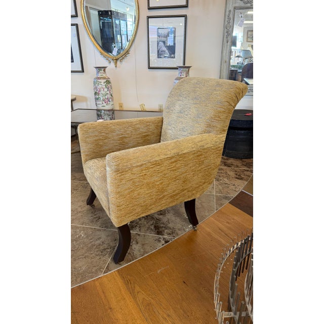 Art Deco Michael S. Smith Designed for Jasper Furniture Rare Upholstered Teddy Club Chair For Sale - Image 3 of 12