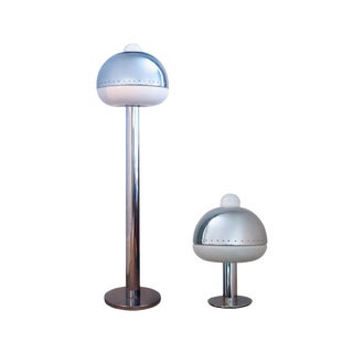 Space Age Italian Mushroom Lights attributed to Goffredo Reggiani attributed to Reggiani Lighting, 1970s, Set of 2 For Sale