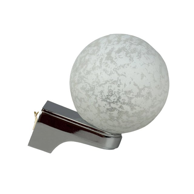 Space Age Chrome Metal and Glass Wall Lamp, 1970s For Sale - Image 15 of 15