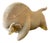 Mid Century Modern Murano Venetian Glass Scavo Glass Bull by Alfredo Barbini Italy For Sale