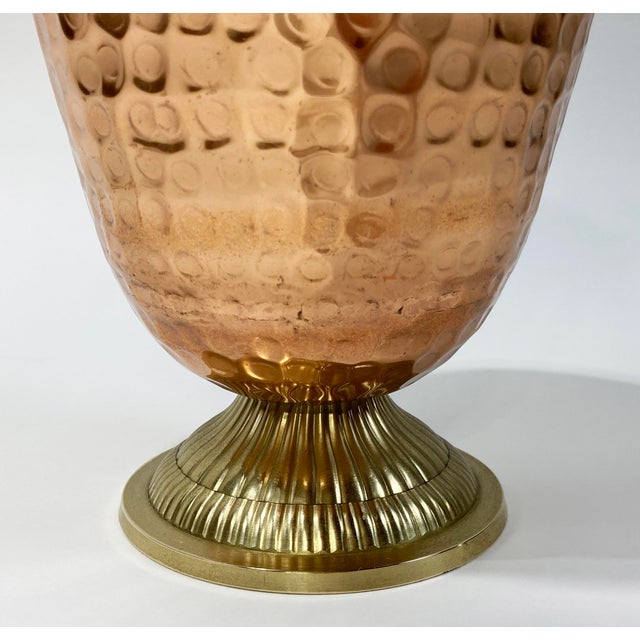 Vintage Hammered Copper and Brass Champagne Bucket For Sale - Image 10 of 10