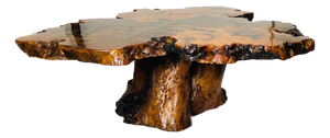 Gorgeous 1960 Tedeood Slab Stump Root Live Edge Coffee Table