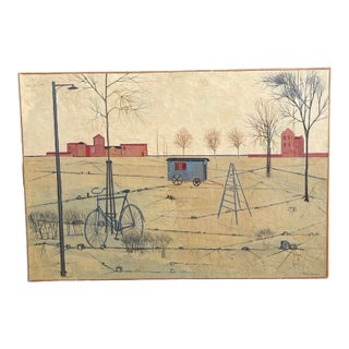 Jean Porcher Impressionist Oil Painting, France 1956 For Sale