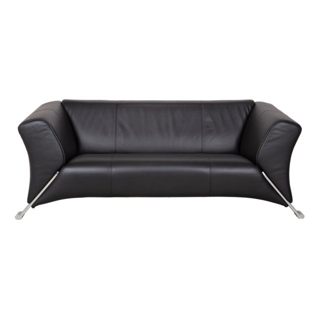 Leather and Metal 322 Two-Seater Sofa from Rolf Benz For Sale