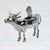 Silver Figural Israel & Son Ltd. Sterling Silver Cow Creamer or Milk Pitcher For Sale - Image 8 of 12