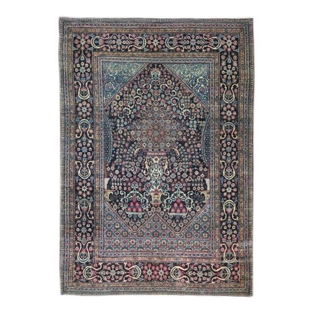 Antique Tehran Rug 4'10'' x 6'11'' For Sale