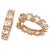 Bochic "Orient" Vintage White Topaz Classic Hoop Earrings 18K Gold & Silver For Sale - Image 9 of 18