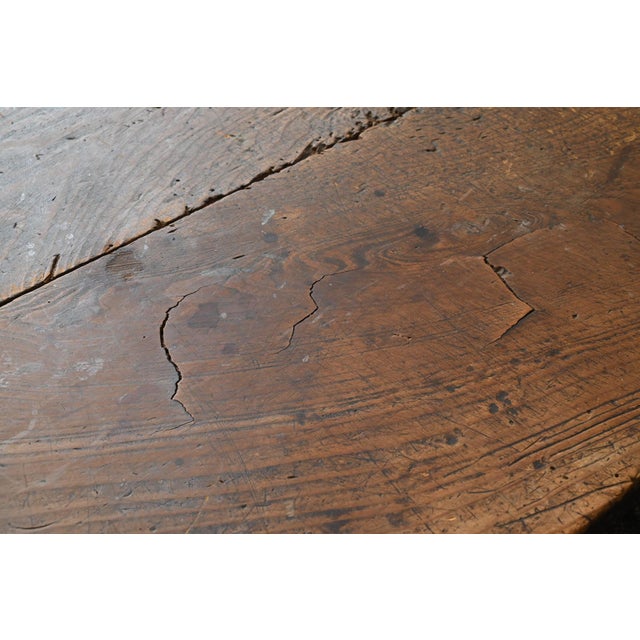 Antique Japanese Wooden Work Board / Wall-Mounted Object/ Wabi-Sabi Low Table For Sale - Image 11 of 18