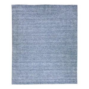 Blue Modern Apadana's Groove Bamboo/Silk Handmade Rug