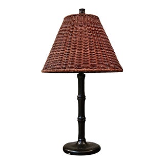 Vintage Rattan Table Lamp For Sale