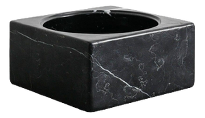 Danish Decorative Black PK Bowl or Ashtray in Black Marble by Poul Kjaerholm