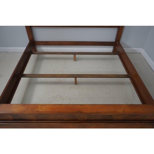 1980s Henredon King Size Victorian Style Walnut Bed For Sale - Image 5 of 18