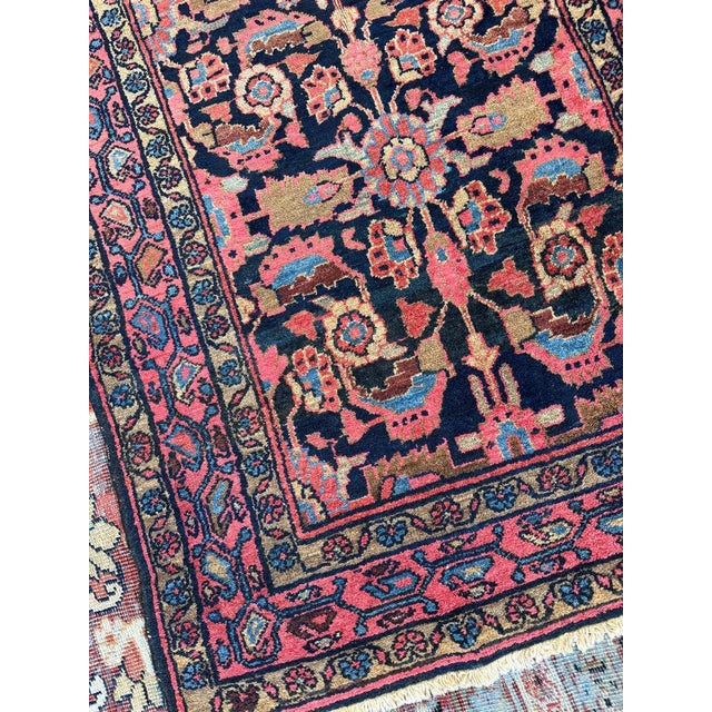 Persian Antique BOTANICAL Arabesque Vines Dancing Around Sarouk Rug 3.5 x 6.2 For Sale - Image 3 of 3
