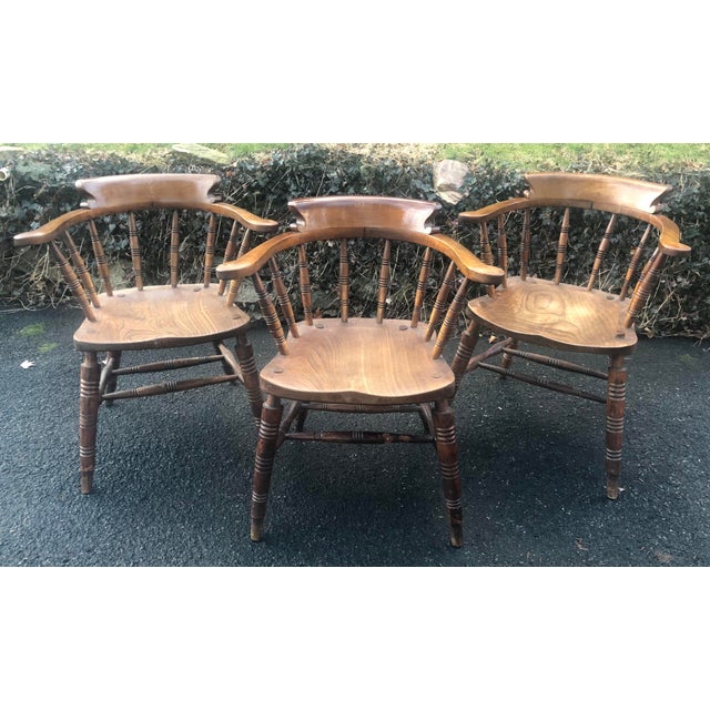 Late 19th Century Antique English Pub Chairs Set of 3 Chairish