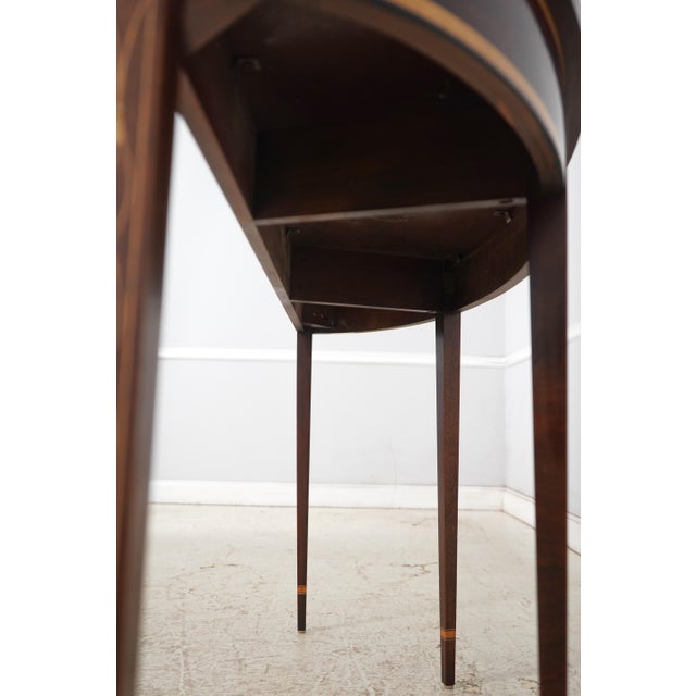Stickley Federal Style Inlaid Mahogany Console Table For Sale - Image 13 of 14