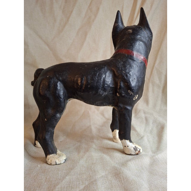 Antique National Foundry Cast Iron Boston Terrier Dog Doorstop Left Facing #149 C. 1920s For Sale - Image 9 of 18