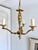 Gold Louis XV Cast Brass Three-Light Chandelier, France, 1940s For Sale - Image 8 of 16