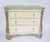 Asparagus 1980s Vintage British Hand-Painted Faux Marble Top & Three-Drawer Cabinet With Hand-Carved Border For Sale - Image 8 of 8