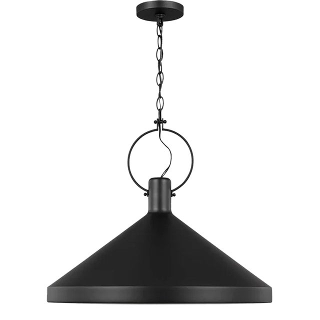 Suzanne Kasler By Visual Comfort Studio Lyon Large 1-Light Pendant in Midnight Black For Sale