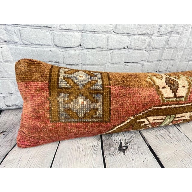 12 x 46 Lumbar Rug Pillow Essence Oasis Turkish Pillow Cushion Cover For Sale In Houston - Image 6 of 7
