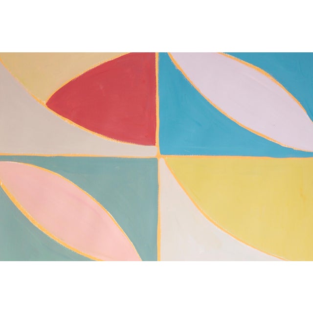 Paper 2026, Geometric Astronomy Triptych, Modern Bauhaus Tiles, Modern Floral Axis I, Acrylic Paint on Watercolor Paper, 2026 For Sale - Image 7 of 11