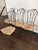 Set of Four Vintage Faux Bois Twig Iron Chairs With Woven Seats For Sale - Image 6 of 6