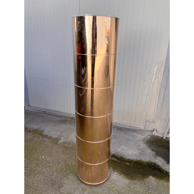 Plastic Vintage French Gold Lamp, 1970s For Sale - Image 7 of 10