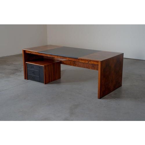 Brown Vintage Desk by Afra & Tobia Scarpa, 1970s For Sale - Image 8 of 18