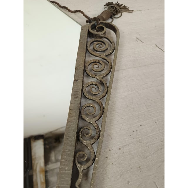 1920s Art Deco Wrought Iron Mirror, 1920s For Sale - Image 5 of 13