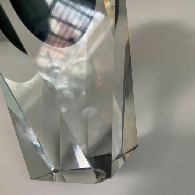 Mid-Century Modern Italian Gray Murano Glass Vase, 1970s For Sale - Image 9 of 13