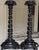 Vintage Carved Jacobean Barley Twist Large Scale Candle Holders - A Pair For Sale - Image 4 of 17