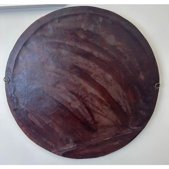 Art Deco Style Handmade White & Black With Brass Inlay Round Mirror, a Pair For Sale - Image 11 of 11