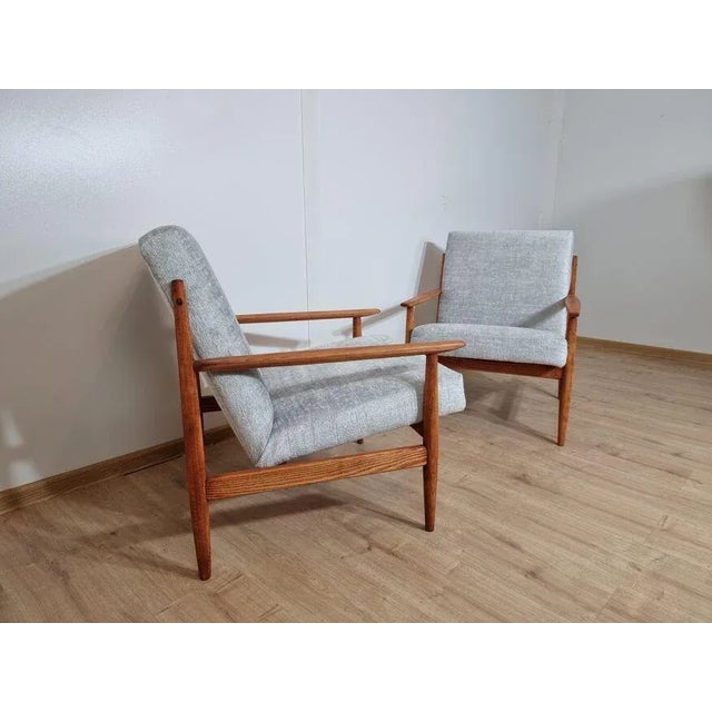 Textile Set of Mid-Century Armchairs by Ton from Ton,1960s For Sale - Image 7 of 10