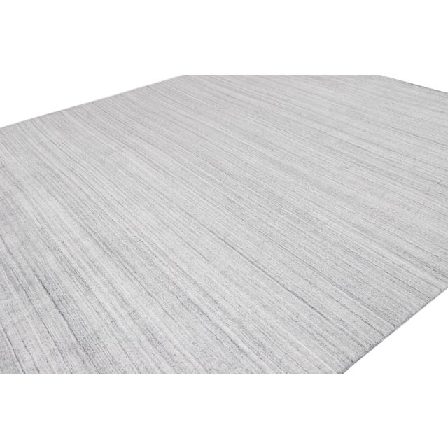 21st Century Contemporary Solid Wool Rug For Sale - Image 12 of 13