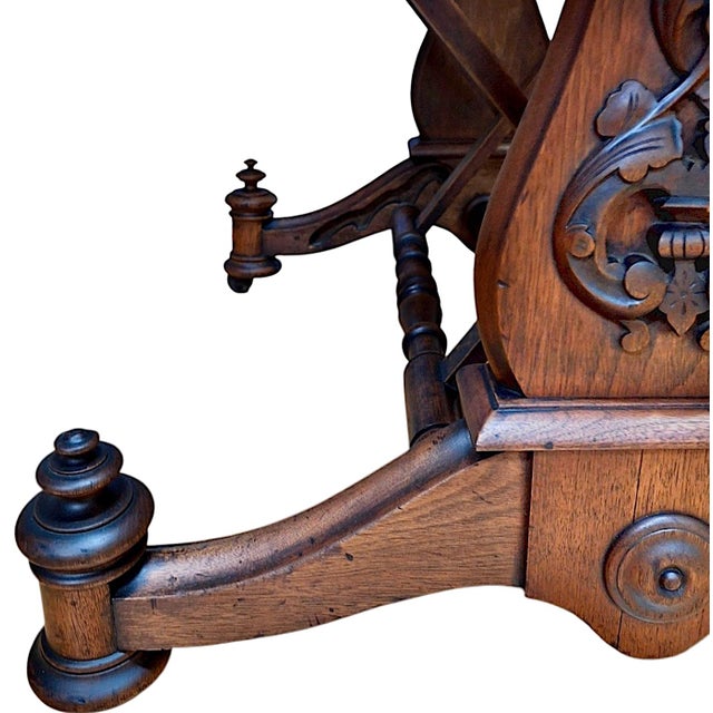 Antique Renaissance Revival Flexible Folio Stand on Casters For Sale - Image 14 of 14