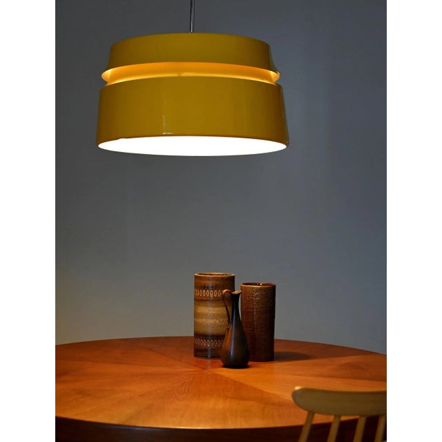 Scandinavian Yellow Ceiling Lamp, 1960s-1970s For Sale - Image 6 of 6