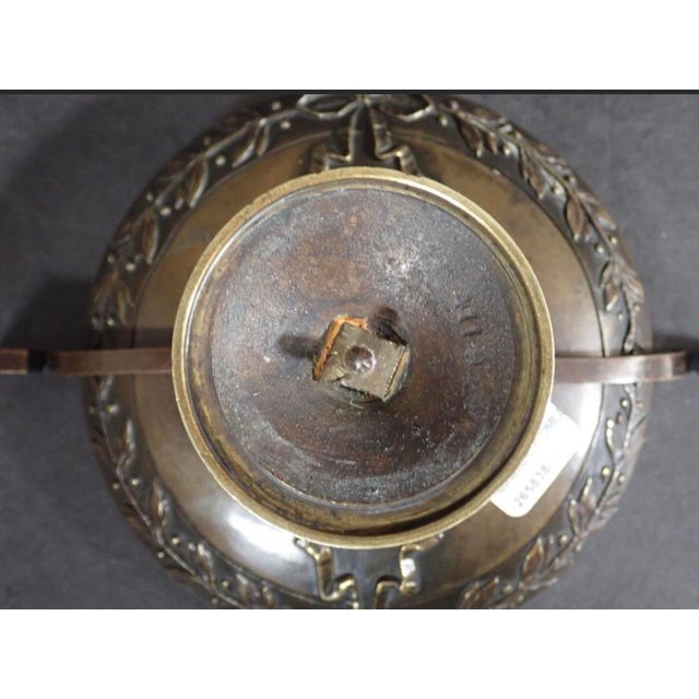 19th-Century French Neo-Grec Grand Tour Patinated Bronze Barbedienne Tazza For Sale - Image 4 of 6